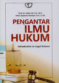 Pengantar ilmu hukum  : Introduction to legal science