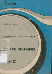 Pengantar Linguistik Umum Bidang Sintaksis