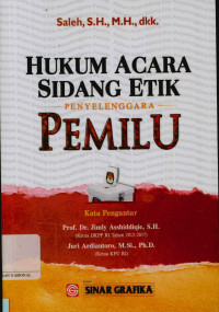 Hukum acara sidang etik penyelenggara pemilu