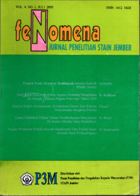 FENOMENA: JURNAL PENELITIAN STAIN JEMBER