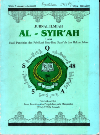 JURNAL ILMIAH AL-SYIR`AH