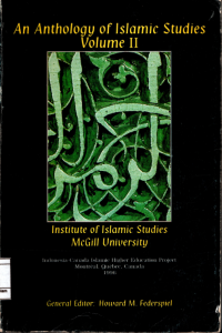 An Anthology Of Islamic Studies Volume II