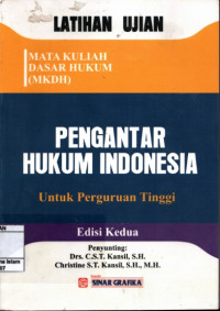 Pengantar hukum indonesia : untuk perguruan tinggi