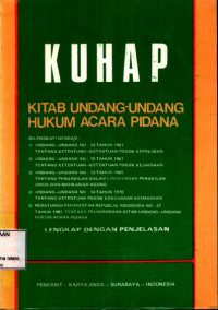 Kuhap Kitab Undang-Undang Hukum Acara Pidana