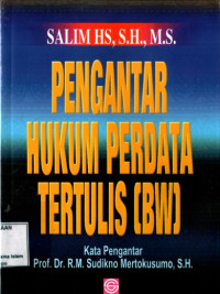 Pengantar Hukum Perdata Tertulis (BW)