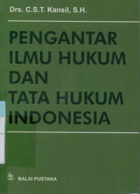 Pengantar Ilmu Hukum dan Tata Hukum Indonesia