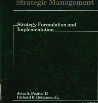 Image of Strategic management : Strategy formulation and implementation