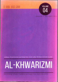 AL - KHAWARIZMI : JURNAL PENDIDIKAN MATEMATIKA DAN ILMU PENGETAHUAN ALAM