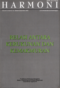 HARMONI: JURNAL MULTIKULTURAL DAN MULTIRELIGIUS