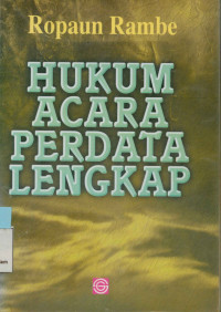 Hukum acara perdata lengkap