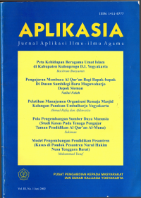 APLIKASIA : Jurnal Aplikasi Ilmu - Ilmu Agama