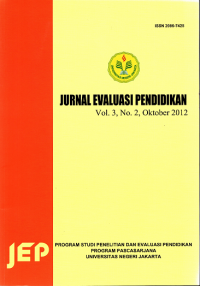 Jurnal Evaluasi Pendidikan : Program Studi Penelitian dan Evaluasi Pendidikan Program Pascasarjana Universitas Negeri Jakarta