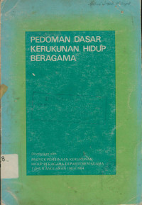 Pedoman Dasar Kerukunan Hidup Beragama