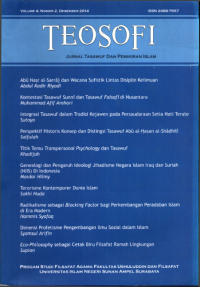 TEOSOFI: JURNAL TASAWUF DAN PEMIKIRAN ISLAM