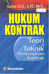 Hukum Kontrak; Teori & Teknik Penyusunan Kontrak