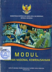 Modul pelatihan Nasional kewirausahaan