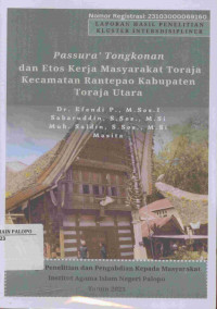 Passura' Tongkonan dan Etos Kerja Masyarakat Toraja Kecamatan Rantepao Kabupaten Tana Toraja