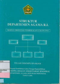 Struktur Departemen Agama R.I.