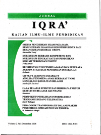 JURNAL IQRA`: KAJIAN ILMU-ILMU PENDIDIKAN