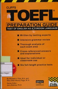 Cliffs Toefl Preparation Guide : Test of English as a Foreign Language